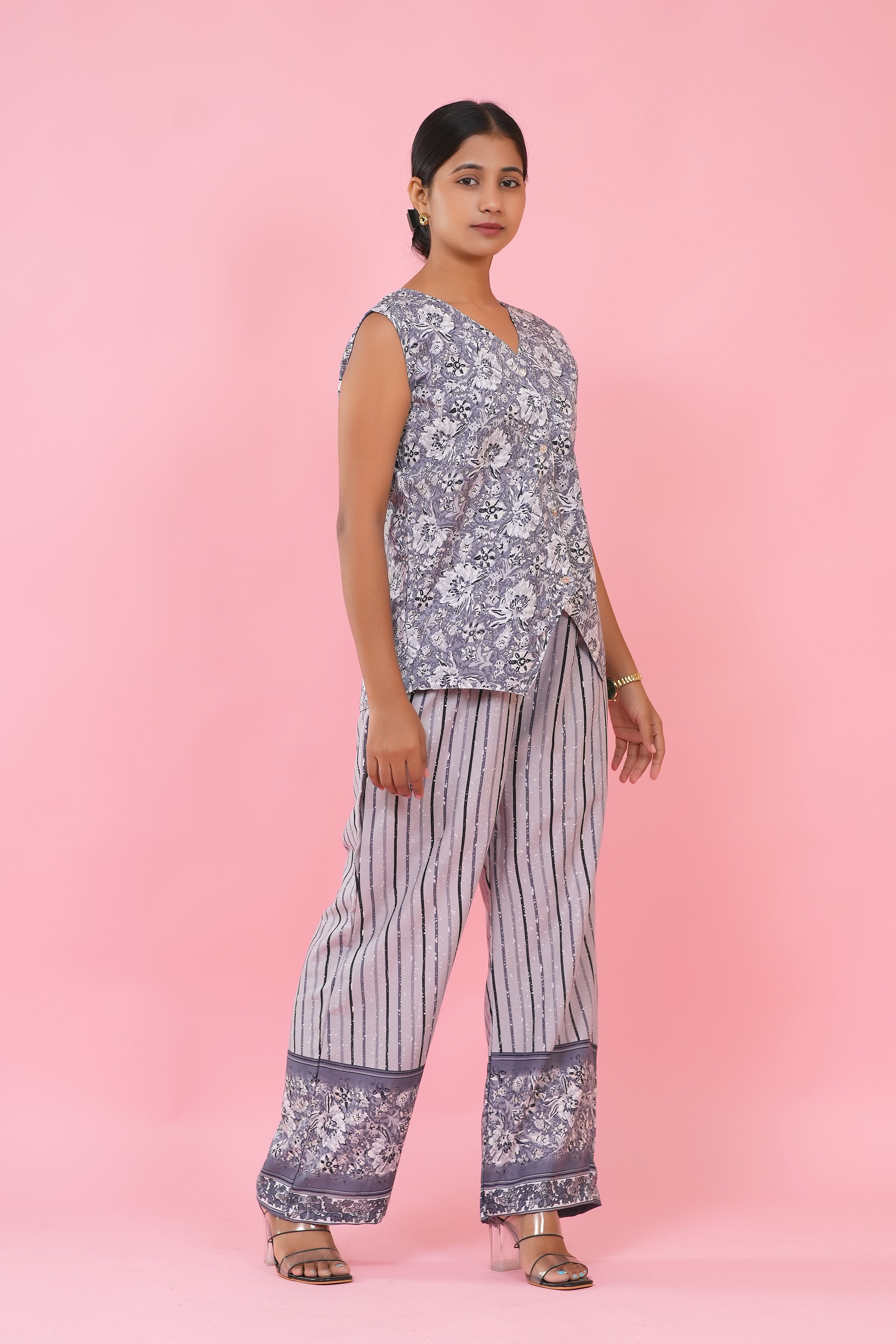 Lavender Bloom Printed Co-Ord Set
