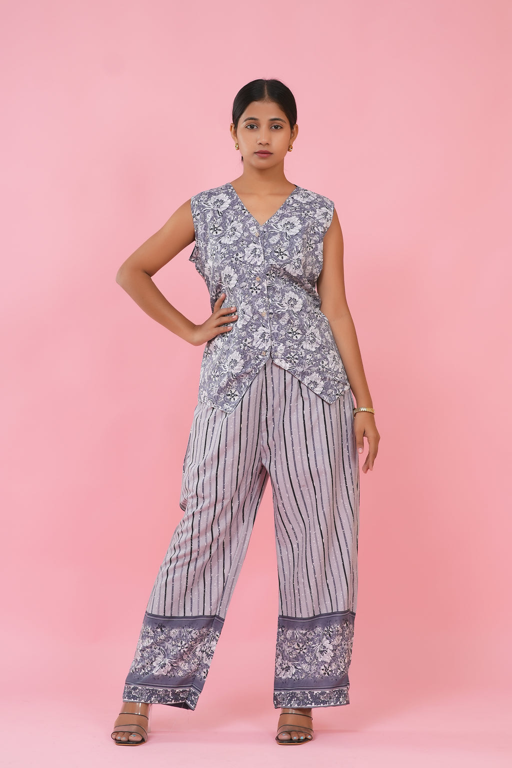 Lavender Bloom Printed Co-Ord Set