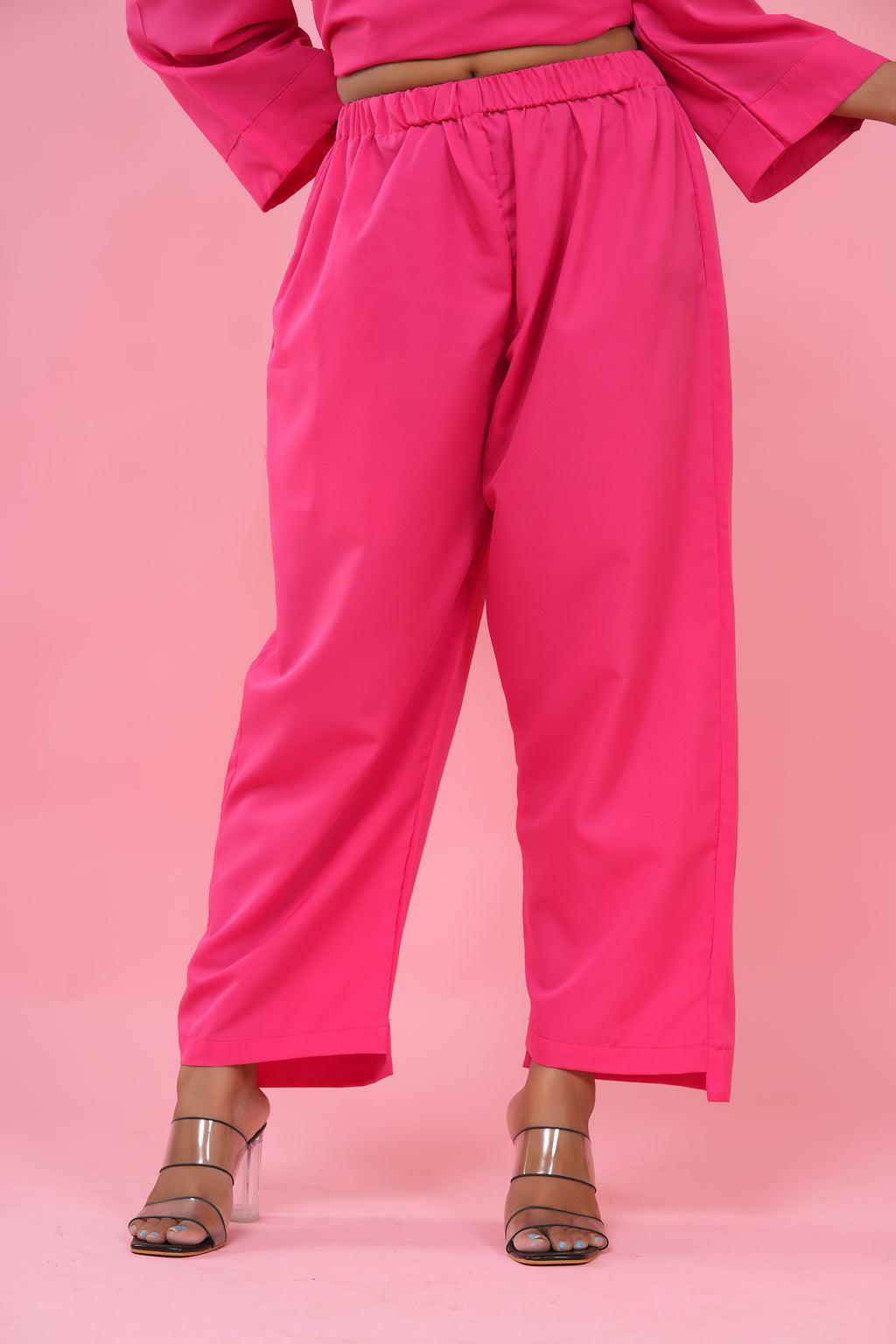 Fuchsia Elegance Puff Sleeve Kurta Set