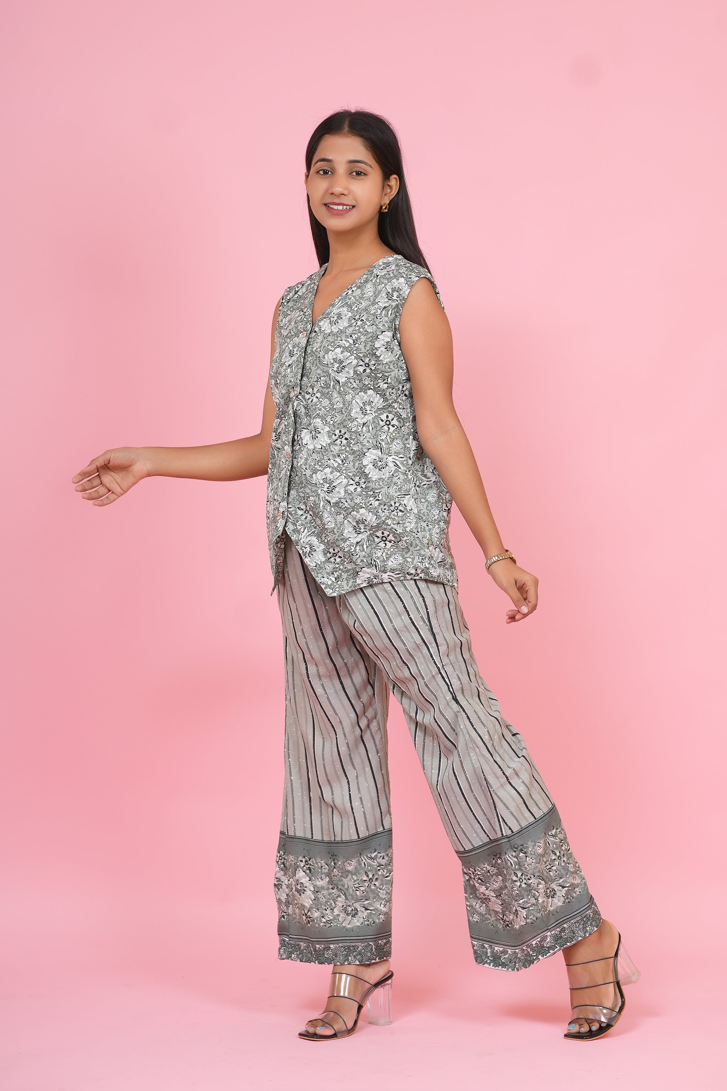 Sage Bloom Printed Co-Ord Set