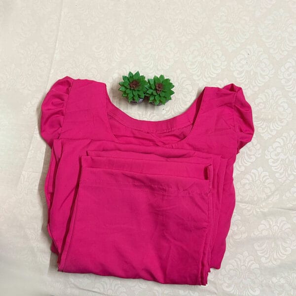 Rose Puff-Sleeve Beautiful Kurta Set
