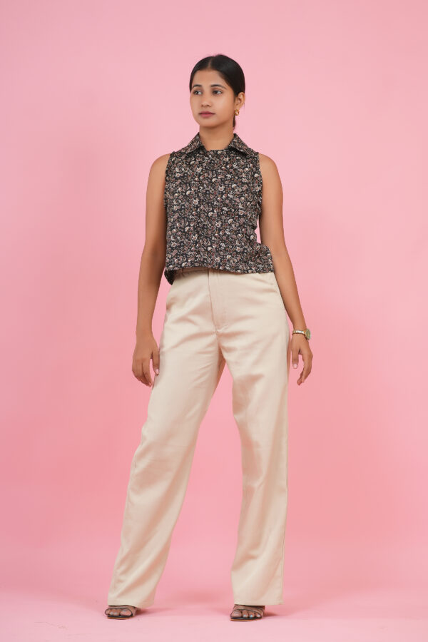 Sage Floral Sleeveless Top - Image 3