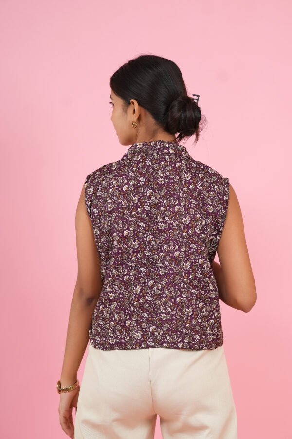 Sage Floral Sleeveless Top - Image 5