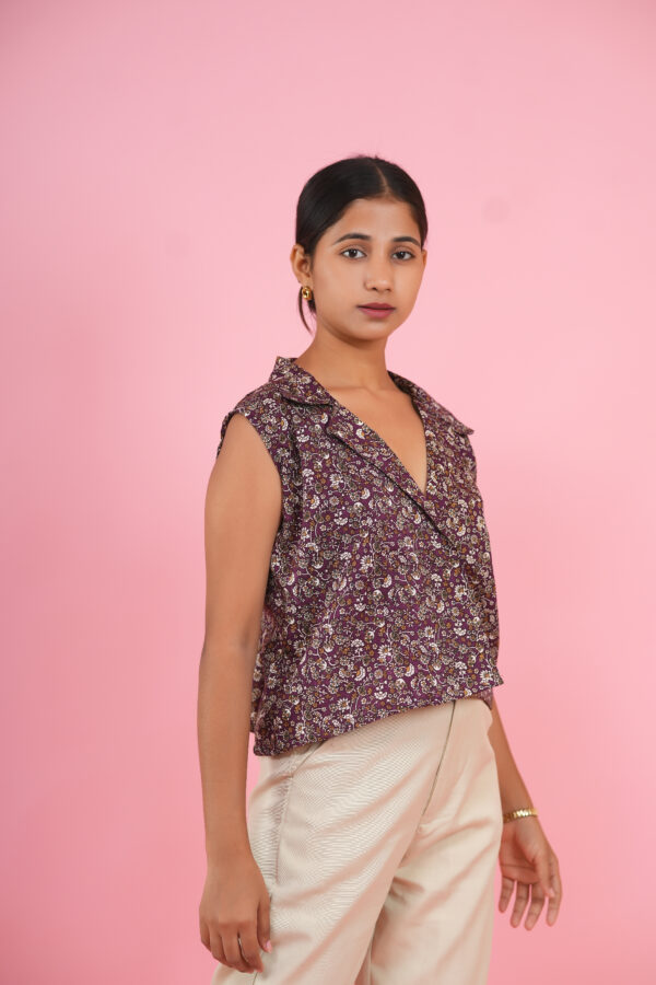 Sage Floral Sleeveless Top - Image 6