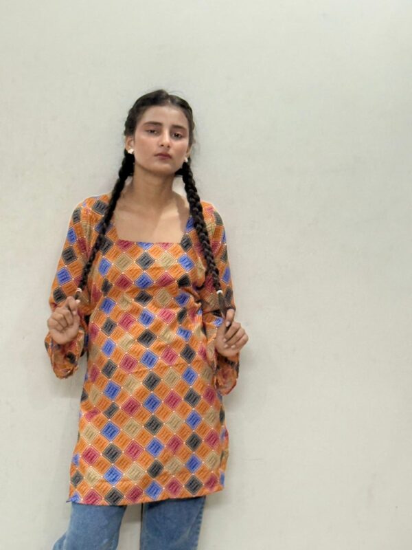 Scarlet Lattice Tunic